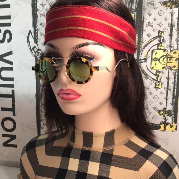 New Authentic Miu Miu Tortoiseshell Sunglasses with Green Lenses MU02V - Picture 1 of 15